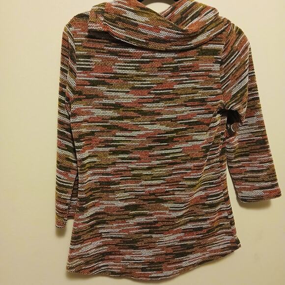 Women's Ruby Rd Colorful Artsy Mock Neck Boho Sweater XS - Picture 7 of 9